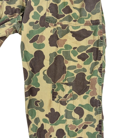 Vintage Sears Duck Camo Coveralls Mens M 1950s Field Tested Hunting USA - Picture 9 of 10